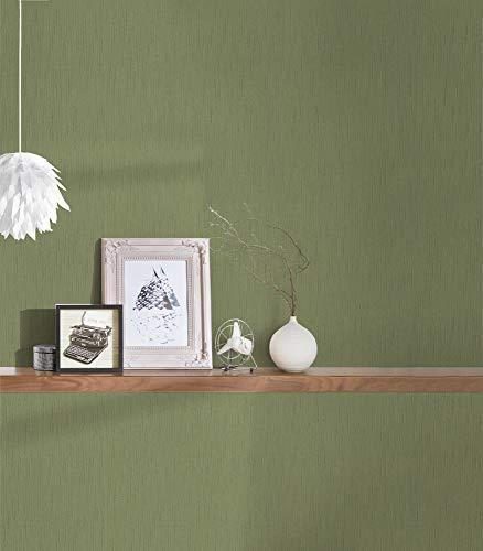 Papel pintado textil verde para disimular imperfecciones con Architects Paper Tessuto 4