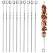 HCSSZ Grillspieße Edelstahl 38cm, 10 Stück Premium Schaschlikspieße aus Edelstahl – Vielseitige Metallspieße Grill – Gemüsespieße im Set für BBQ und Lagerfeuer oder Grillschale