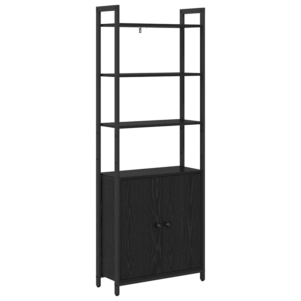 Generico Armadio per Libri Rovere Nero 60 x 24 x 161 cm,Nero,20.82kg,883856