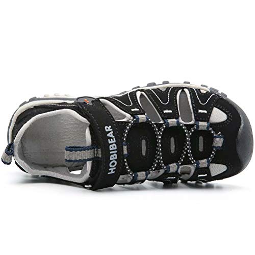 Hobibear B07PS1BMZQ Boys Outdoor Closed-Toe Summer Sport Sandals-Black thumb #2