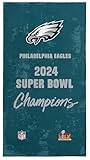 NORTHWEST Philadelphia Eagles NFL 2024 Super Bowl 59 Champions Beach Towel, 30 x 60 inches, Green
