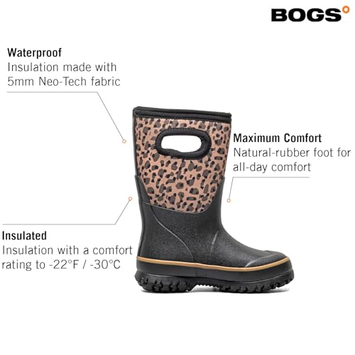 Image of BOGS Grasp Kids Waterproof Rain Boots, Insulated Winter Snow Boots