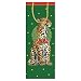 Entertaining with Caspari Wild Christmas Bottle Gift Bag, 1-Count