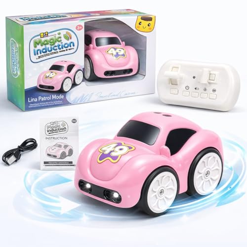 Image of Magic Induction RC Intelligent Sensor Car - 2.4GHz Remote Control Mini Car with Smart Music & LED Lighting, Line Sensing Infrared, Educational Racing Toy (Pack of 1)(Colour as per Stock)