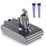 8000mAh Ersatzakku für Dyson V6, Kompatibel mit Dyson V6 Akku, Absolute Animal Motorhead SV03 SV04 SV05 SV06 SV07 SV09 DC58 DC59 DC61 DC62 DC72 DC74 Staubsaugern(mit 2 Filter)
