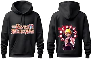 japaneseAnime Seven Deadly Sins escanor meliodas cosplay Hoodie black 35