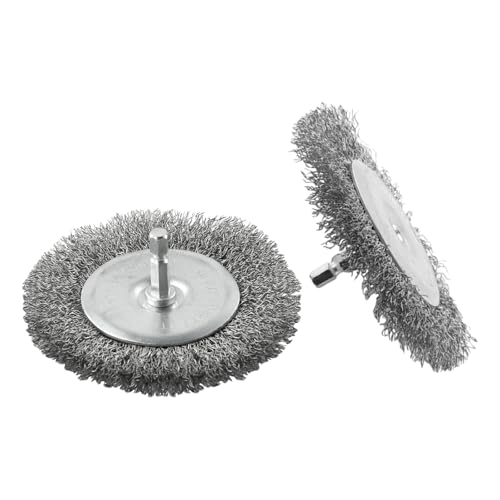 2pcs Stainless Steel Electric Joint Brush Replacement Part, Wire Brush Set Joint Cleaner Accessories, Wire Brush Diameter 100mm