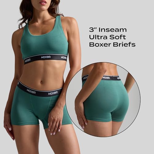 Image of Woxer Womens Boxers - Star 3 inch Boy Shorts Underwear for Women - Boxer Briefs