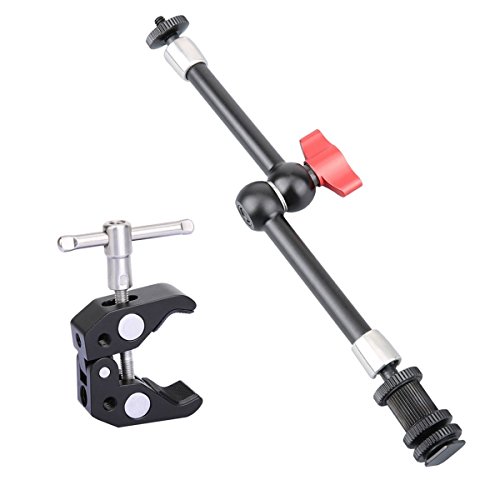 apore ajustable la articulación de fricción Magia Brazo Grande y Super Clamp para DSLR Cámara Rig, luces LED, luz de flash, monitor LCD