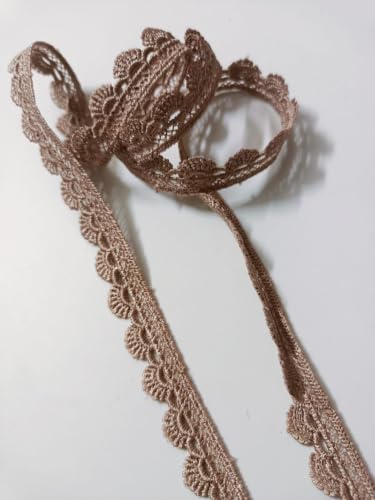 Image of Swag White Cotton Trim Laces and Borders Material for Saree Border, Suit, Kurta, Dupatta, Blouse, Gown, Lehenga & Neckline (Beige, 9 Meter)