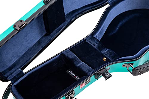 Image of Crossrock Case - Fiberglass Mandolin Case - Fits Both A & F Styles - Padded Straps, Accessory Compartment, Fixed & Removable Padding - Includes TSA Lock - Mint Blue (CRF1020MAFMB)