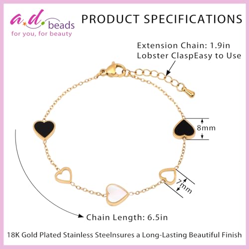 Image of 18K Gold Plated Stainless Steel Dainty Charms Colorful Crystal Birthstone Bracelet Minimalist Cute Jewelry for Women