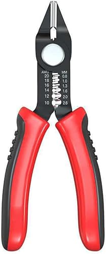 JCAKES Alicates de punta de aguja, cortadores de alambre, herramienta de prensado, mini pelacables multifuncional, prensado de cables de 5.7 in,