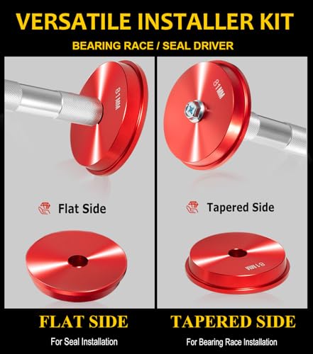 Image of Bearing Press Kit, 43pc Bearing Race and Seal Driver Set with 4 Seal Driver and 39 Bearing Adapters, Seal Installer Bearing Driver Kit for Wheel Bearing Race & Seal Installation