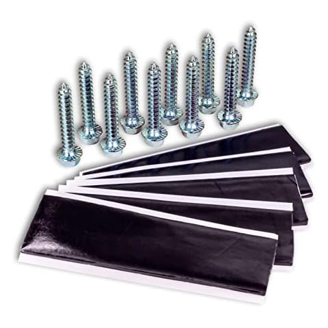 SatelliteSale Universal Roof Patch Kit 10x Zinc Plated Lag Bolts and 5X Mastic Pitch Pads Cover