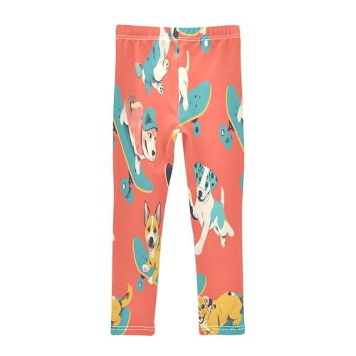 Bolaz Toddler Girls Leggings Printed Yoga Pants Leggings Dogs Riding Skateboard for Kids2