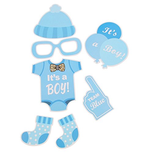 It's A Boy Baby Shower Party Photo Booth Props Kits On Sticks Set Of 25Pcs #TOP4