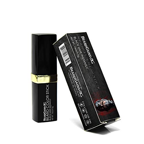 BEARD GAINS Back to Black Temporary Beard Color Stick, Easy to Use, Portable, Pocket Sized, Instant Solution for Grey, White and Red Hairs, Easy to Remove | MADE IN USA - Thumbnail 5