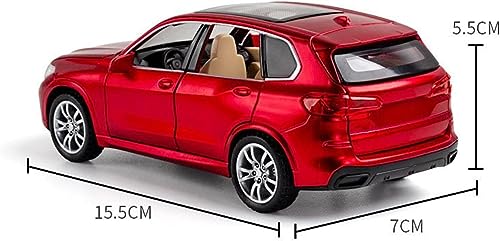 Image of PLUSPOINT Diecast X5 SUV Toy Car Scale Model,Pull Back Vehicles Alloy Simulation Supercar with Lights and Sound Also for Car Dashboard,Kids,Adult