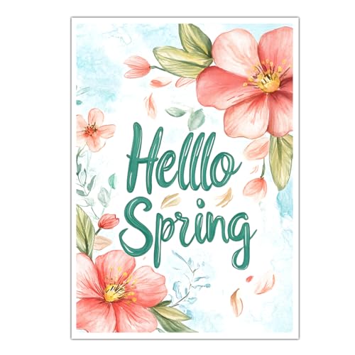 Décoration murale florale pour réveiller un mur blanc, grand poster aquarelle 65x95cm