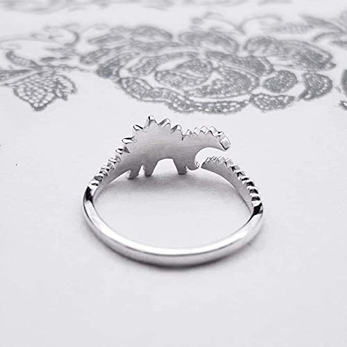 Cute Dinosaur promise Ring Opening Adjustable Matching Ring For Women Best besties Gift (Stegosaurus + long-necked dragon)3