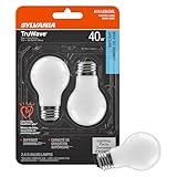 SYLVANIA LED TruWave Natural Series Ceiling Fan / Fixture Light Bulb, 40W A15 Daylight, Dimmable, Frosted - 2 Pack