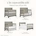 évolur Remy 5-in-1 Convertible Full-Size Baby Crib, Light Ash, GreenGuard Gold & JPMA Certified, Crafted from Durable Solid Hardwood, 3 Mattress Heights, Converts to Toddler, Day & Full-Size Bed