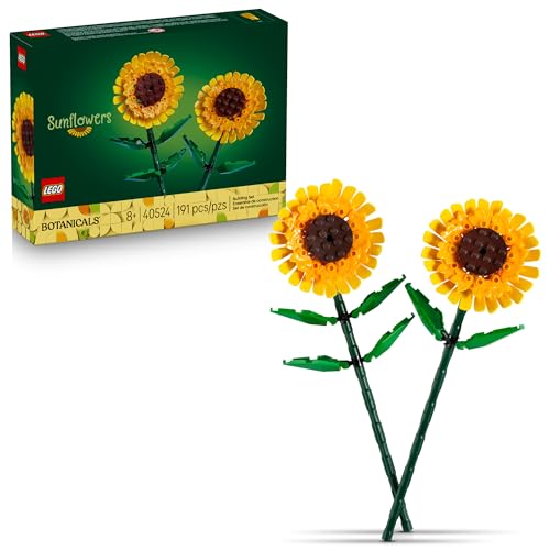 LEGO Sunflowers Building Toy for Kids Girls and Boys Ages 8+ - Artificial Sunflowers for Home Decor and Display - Birthday Gift Idea for Lovers of Plants & Flowers - 40524
