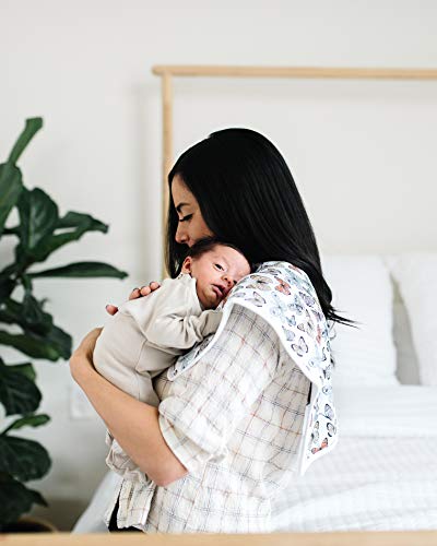 Image of Copper Pearl Premium Baby Burp Cloths - 3-Pack Large Cotton Burp Cloths, Extra Soft Spit Up Rags with 3 Absorbent Layers, Perfect for Baby Boy and Baby Girl Gifts (21 inch x 10 inch Size, Dot Set)
