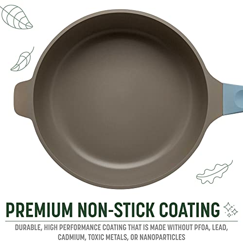 Image of Goodful All-in-One Pan, Multilayer Nonstick Cookware Set, High-Performance Construction, Multipurpose Design Replaces Multiple Pots and Pans, Dishwasher Safe, 11-Inch, 4.4-Quart Capacity, Blue Mist
