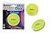 alldoro 63050 - Set di 3 mini dischi con effetto glow, diametro ca. 6,5 cm, in morbido silicone, flangie, piccoli giochi di lancio fino a 60 m, per bambini, adulti e cani, colore: Giallo