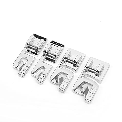 Pie de máquina de coser para dobladillo enrollado Zerodis 4 piezas miniatura 2
