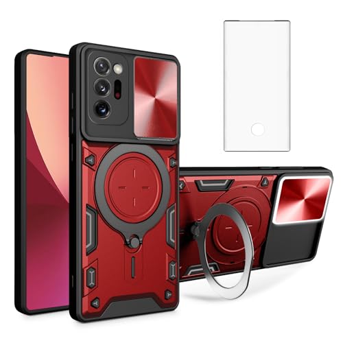 Coque Note 20 Ultra 5G aimantée avec protège-écran et anneau pour voiture
