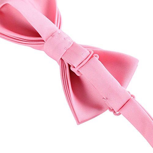 Image of WELROG Classic Pre-Tied Bow Tie for Children & Adults Solid Color Adjustable Bowtie