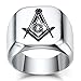 316L Stainless Steel Masonic Ring for Men Master Masonic Signet Ring Mason Ring Jewelry (S7)