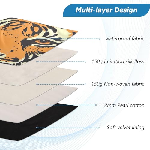 Funda para portátil 13-14 pulgadas con patrón de tigre miniatura 4