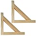 Ledpower 2 Szt. Drewniane Trójkątne Wsporniki Do Półek, Sosnowe Wsporniki Do Pływających Półek, Obciążenie 50 Kg/20 * 20Cm