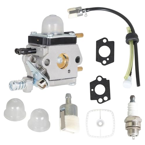 ALL-CARB C1U-K82 C1U-K54A Carburetor Replacement for Mantis Tiller 7225 7222M 7222 7222E 7210 7924 7920 7228 7230 7234 7921 7240 7925 Cultivator A021001090 with Fuel Line Kit