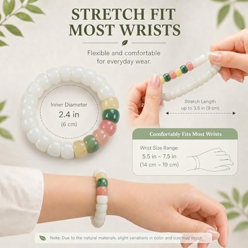 Image of Frodete Bodhi Fidget Bracelet Seed Stretch Anxiety Relief Healing Jewelry