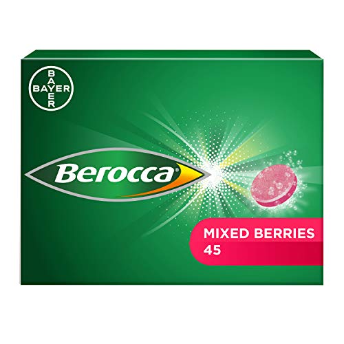 Price comparison product image Berocca Vitamin C Effervescent Tablets,  with Magnesium,  Vitamin B12 and Vitamin B Complex,  Mixed Berries Flavour