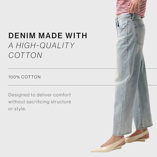Image of PISTOLA - Lexi Mid Rise, Signature Bowed Straight Jeans - Light Denim Jeans