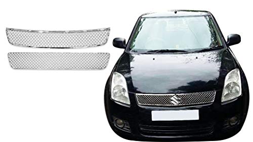 Image of CAR SAAZ Bentley Style Front Chrome Grill Compatible with Swift Type 2 (2011-2014)