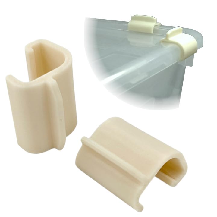 Locking Clips for Samla Box Boxes Rounded Compatible with Ikea-Samla Clips (Pack of 4, 45L/65L)