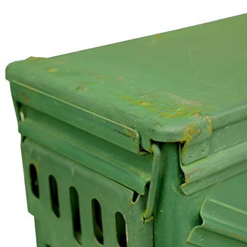 Kleine Militärkiste 4API aus Metall - Militär Truhe Offizierskoffer Aufbewahrungskiste Munitionsbox Militaria