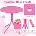 Costzon Kids Picnic Table, Kids Outdoor Table with 2 Folding Chairs, Height Adjustable Umbrella, Portable Children Outdoor Furniture for Patio, Garden, Backyard, Image 4 Costzon Kids Picnic Table, Kids Outdoor Table with 2 Folding Chairs, Height Adjustable Umbrella, Portable Children Outdoor Furniture for Patio, Garden, Backyard, Image 4