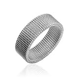 STR-0109 Stainless Steel Inspiration Flexible Steel Screen Ring Size 5-12 (11)