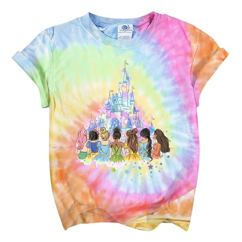 Magical Shirt for Girl: Magic Kingdom Prinecess Tshirt Princess Shirts Youth Girls Cute Tie Dye Family Vacation Trip Tee