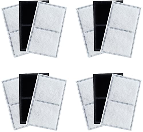 TOGGATH 12 Pack Pet Fountain Premium Carbon Replacement Filters Compatible with PetSafe Drinkwell Platinum Multi-Tier Everflow Outdoor Dog Water Dispenser Dog Cat Water Fountain Charcoal Filters