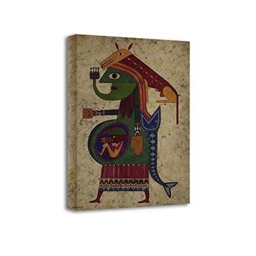 Tableaux célèbre de Victor Brauner. Art mural expressionnisme - Là. Impression sur toile. Tableaux d'art mural sur toile pour salon 61x97cm (24x38.2") sans cadre Cover