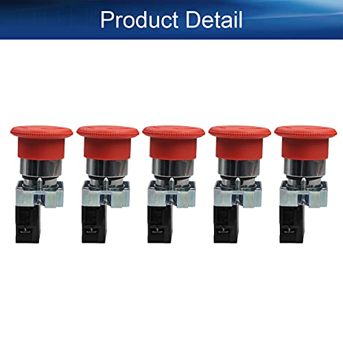Bouton d'arrêt d'urgence ZB2-BE102C Heyiarbeit interrupteur coup de poing rouge 660V - 4